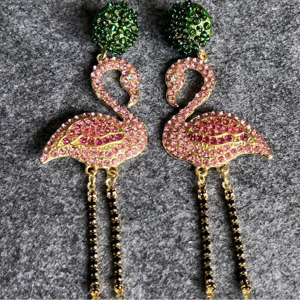 Flaming Earrings. Statement Sparkly Dangle Earrin… - image 5
